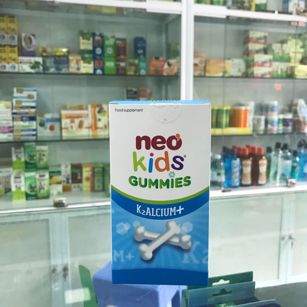 [Mua 3 tặng 1]Canxi Neo Kids Gummies K2ALCIUM+,bổ sung Canxi kết hợp vitamin D3 và K2 Giúp con cao lớn hộp 60 viên nhai