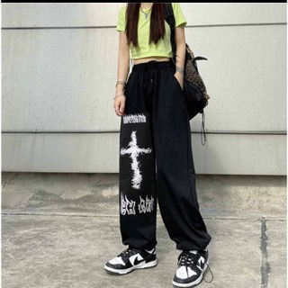 ⚡️ GIÁ SẬP SÀN ⚡️ Quần Jogger Nam Nữ Thánh Giá Nỉ Thể Thao Ống Rộng Bo Chun Rút C