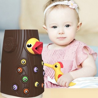 Đồ chơi GIÁO DỤC trẻ em thông minh Bộ chim gõ kiến bắt sâu cho bé trai bé gái phát triển trí tuệ- 13426