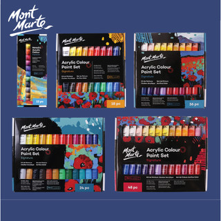 [Hỏa tốc HCM]  Bộ Màu Acrylic Cao Cấp Mont Marte Signature 18/24/36/48 Màu x Tuýp 36ml