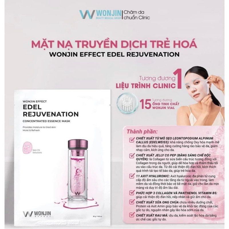 [HÀNG CÔNG TY CÓ TEM PHỤ] MẶT NẠ WONJIN EFFECT MẪU MỚI NHẤT