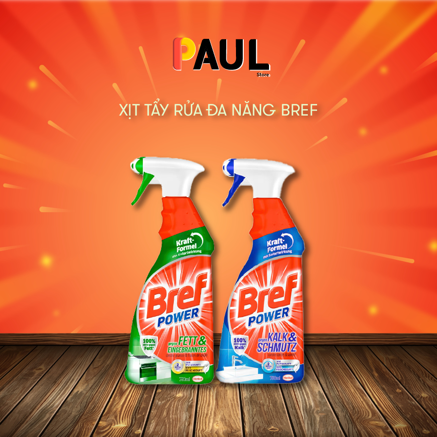[Hàng Đức] Xịt Tẩy Rửa Đa Năng Bref Power 750ml - Tẩy Bếp, Tẩy Inox ...
