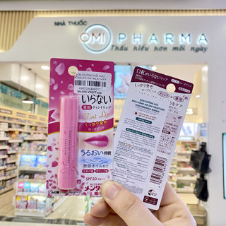 Son Dưỡng Môi Màu Hồng Đỏ Chống Nắng Omi Menturm Kuchibeniga Iranai Nhật Bản (3.5g/tuýp)