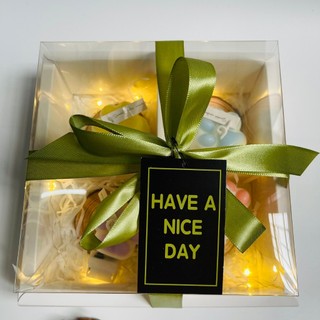 (Mica+RB trơn+Tag) Combo set quà tặng nến thơm hình chân cún kèm phụ kiện xinh xắn, sang trọng