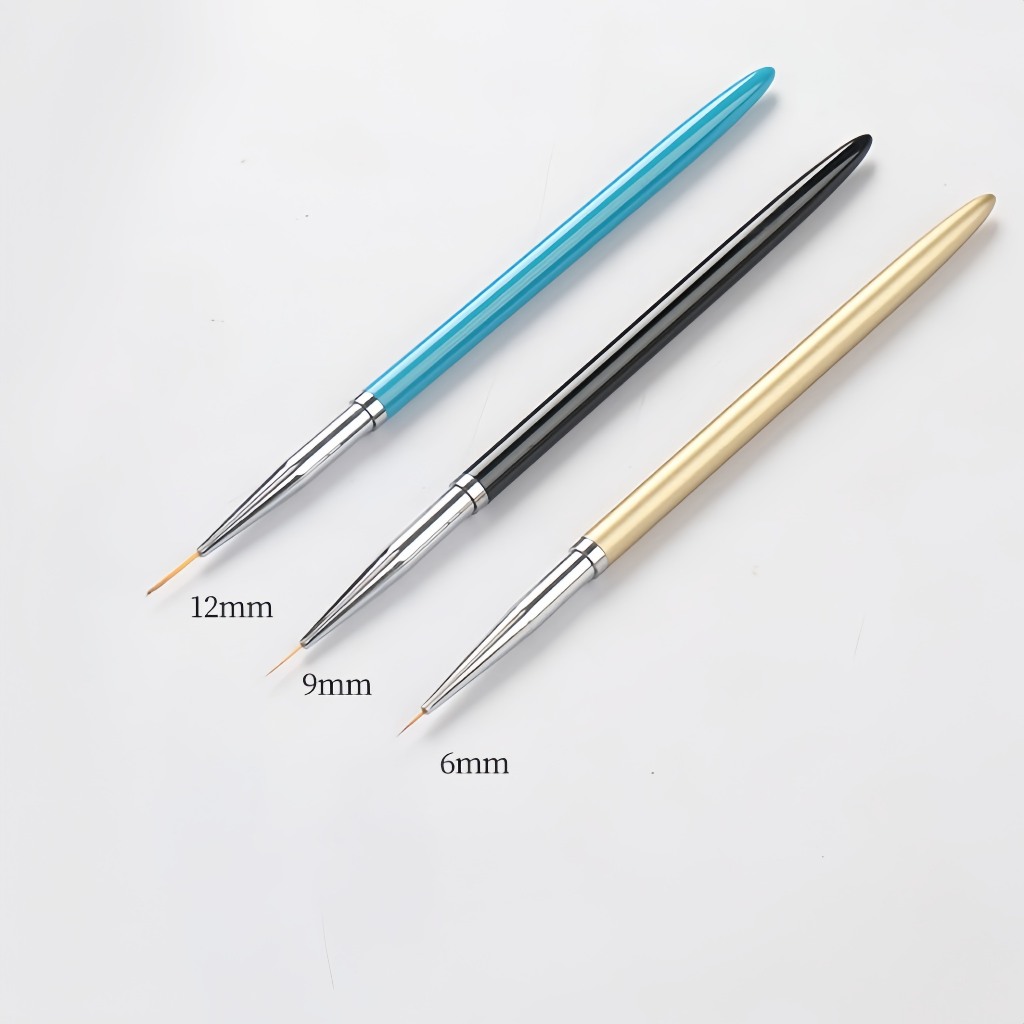 [Gía Tốt] Cọ nét cán gỗ cao cấp 3 sizes (6mm; 9mm; 12mm) - Cọ vẽ nail chuyên dụng (3 cây)