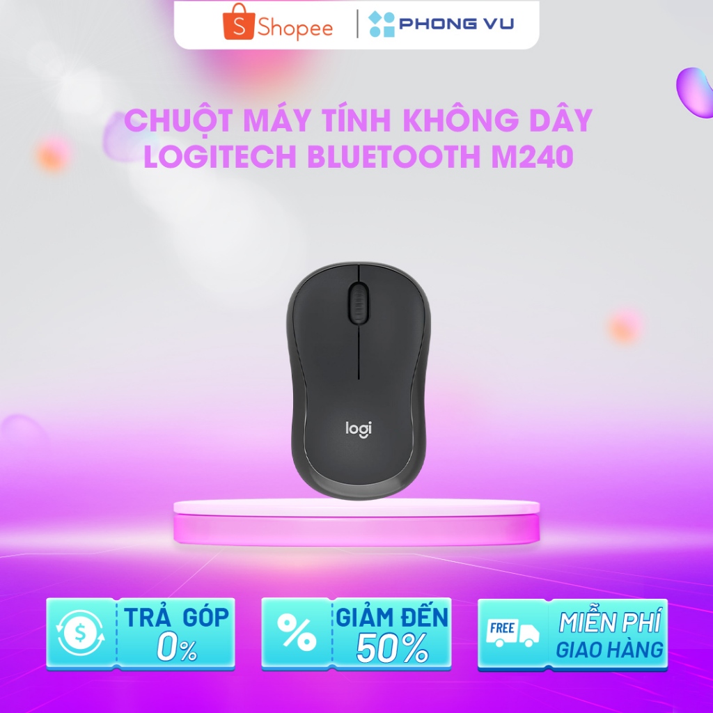 Chuột máy tính không dây Logitech Bluetooth M240 - Bảo hành 12 tháng ...