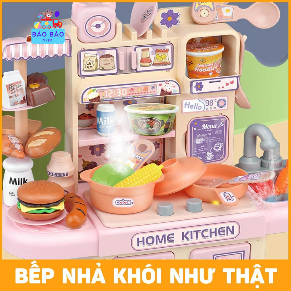 Bộ Đồ Chơi Nhà Bếp Nấu Ăn Mô Phỏng Nấu Ăn Chân Thật Có Hơi Nước Đồ Chơi Bếp Đứng Bếp Nấu Ăn - Đồ Chơi Cho Bé PUKAPI