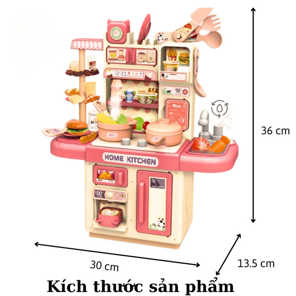 Bộ Đồ Chơi Nhà Bếp Nấu Ăn Mô Phỏng Nấu Ăn Chân Thật Có Hơi Nước Đồ Chơi Bếp Đứng Bếp Nấu Ăn - Đồ Chơi Cho Bé PUKAPI
