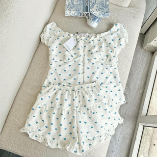 𝗛𝗮̀𝗻𝗴 𝗰𝗵𝗶́𝗻𝗵 𝗵𝗮̃𝗻𝗴 Bộ ngủ pyjama Bena hoạ tiết tim xinh xắn - O.N WORKSHOP