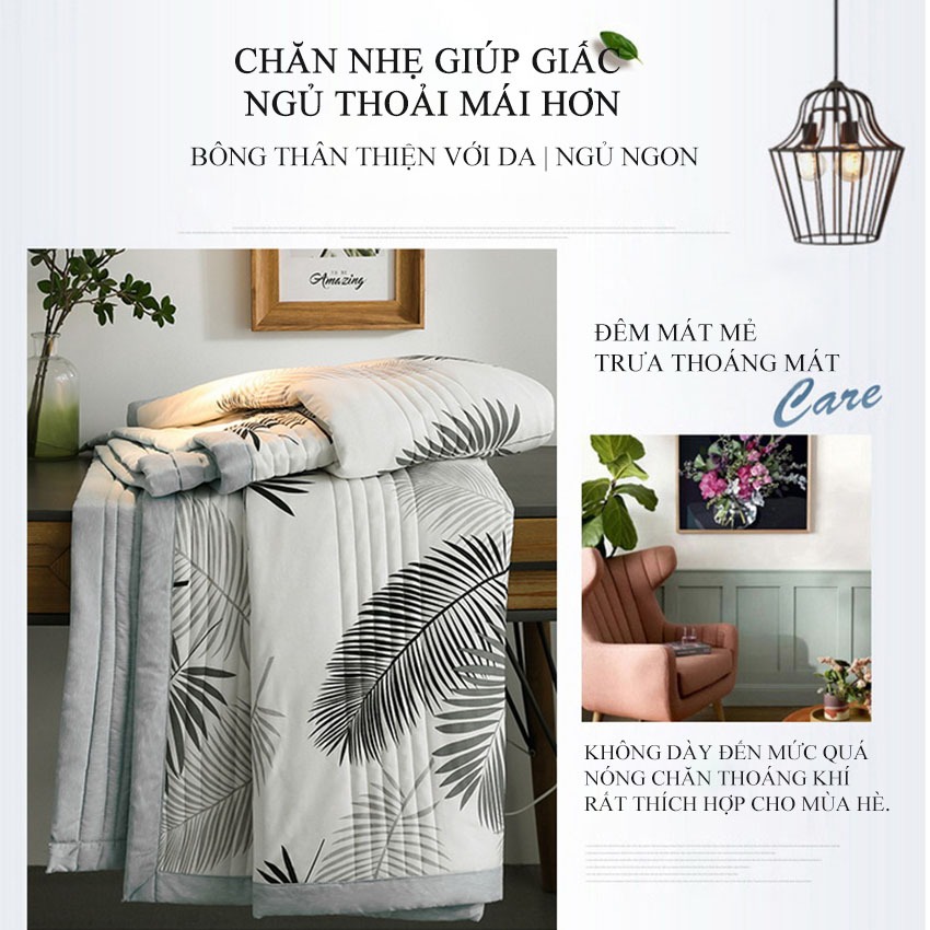 Chăn Mùa Hè PANTENE, Chăn Điều Hòa, Thiết Kế Sang Trọng, Vải Mát Lạnh, Kháng Khuẩn Tốt, Hút Ẩm Nhanh