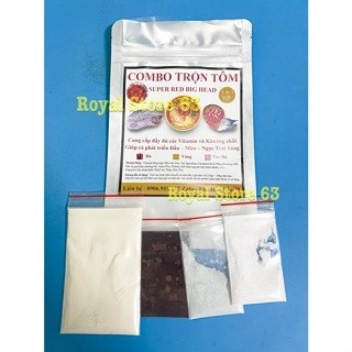 Combo Nguyên Liệu Tôm Trộn ,Thức Ăn Lên Đầu Tăng Màu Cho Cá La Hán, Trộn Tôm Và Tim Bò Trộn Thức Ăn Cho Cá