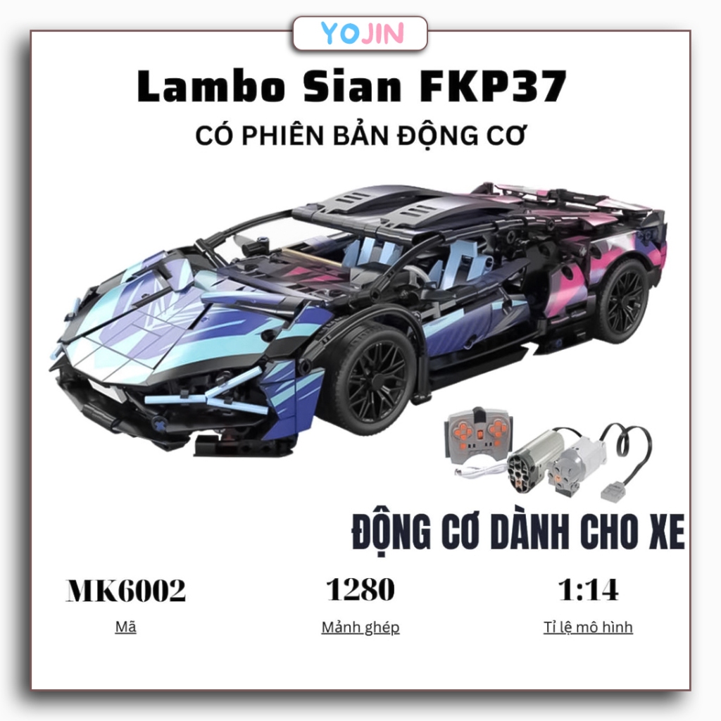 Mô hình lắp ráp siêu xe technic Lambo Cyberpunk Lam tỉ lệ 1:14 1314 PCS ...