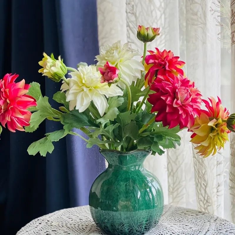 Bình cắm hoa men hỏa biến cắm trang trí, Decor