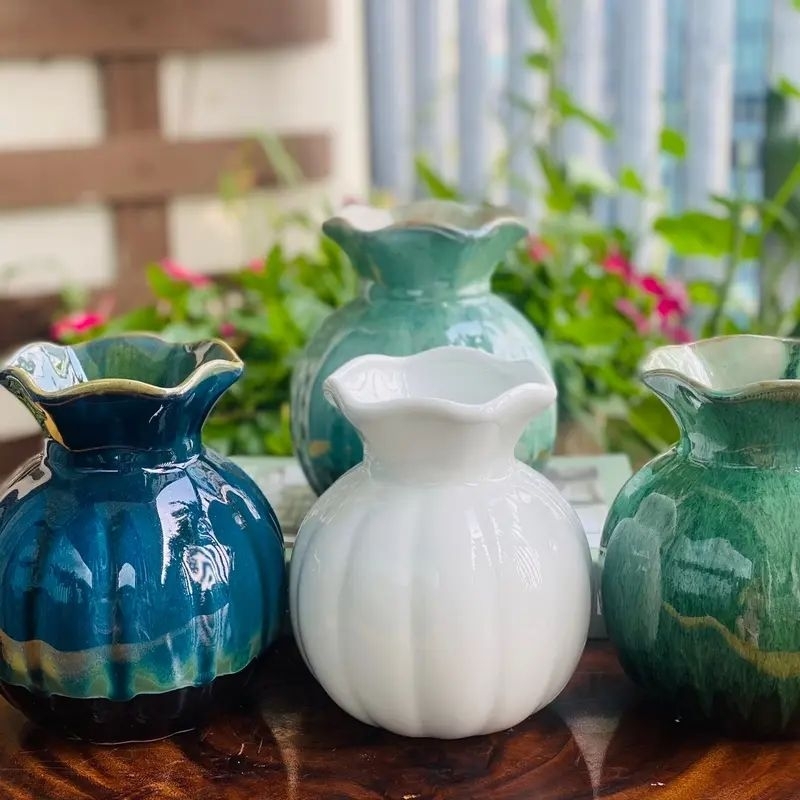 Bình cắm hoa men hỏa biến cắm trang trí, Decor