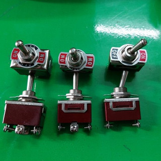 Combo 5 Công tắc gạt nâu 2 chân, 3 chân, 6 chân loại 1. Công tắc điện ô tô.