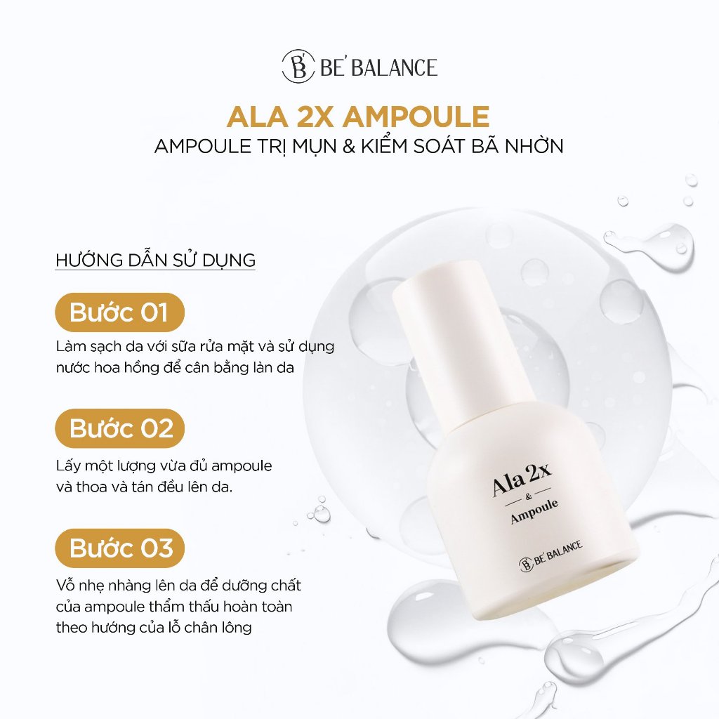 Ảnh Tinh Chất Be'Balance ALA 2X AMPOULE giúp Chăm Sóc Da có Vấn Đề về Mụn 30ml 4
