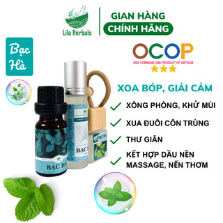 Tinh dầu Bạc hà thiên nhiên nguyên chất 100% Dược thảo Lila (không pha trộn, không sử dụng chất tăng hương)