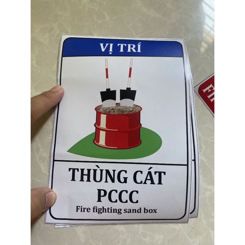 biển báo vị trí thùng cát PCCC | Shopee Việt Nam