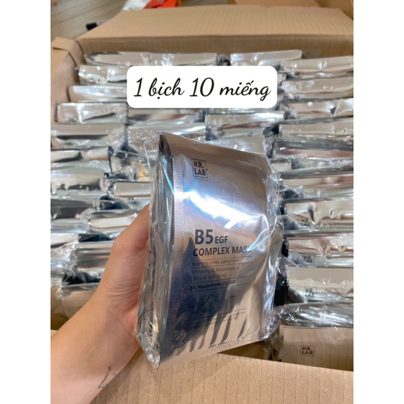 1-5 miếng Mặt nạ Kr.lab B5 EGF complex mask - hạn 2028 Hàn Quốc IS259