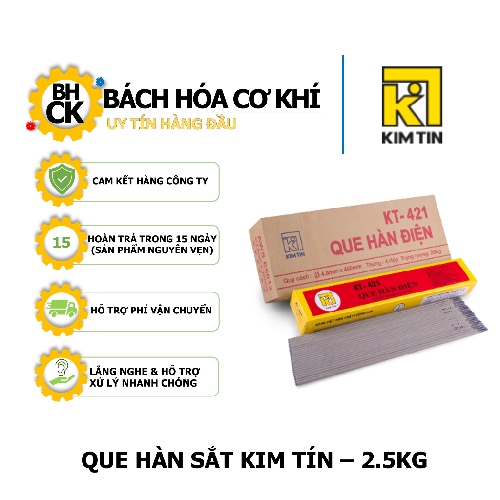 Que Hàn Sắt Kim Tín 2.5/3.2/4.0mm, Hàng Công Ty Chính Hãng, 1 Hộp ...