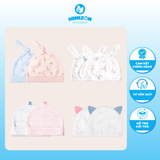 Mũ Sơ Sinh Miomio Cotton Mẫu Mới Mỏng Mềm Thoáng Mát Cho Bé | Minizon Kids