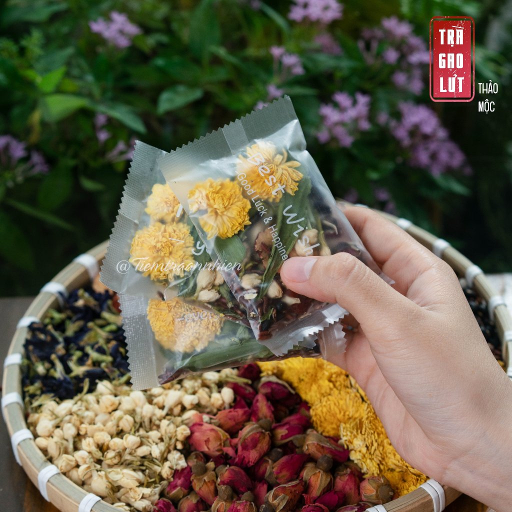 Trà Gạo Lứt An Nhiên 8 Vị Thảo Mộc - Trà Gạo Lứthảo Mộc An Nhiên Mix 8 Vị Thảo Mộc Thải Độc Gan