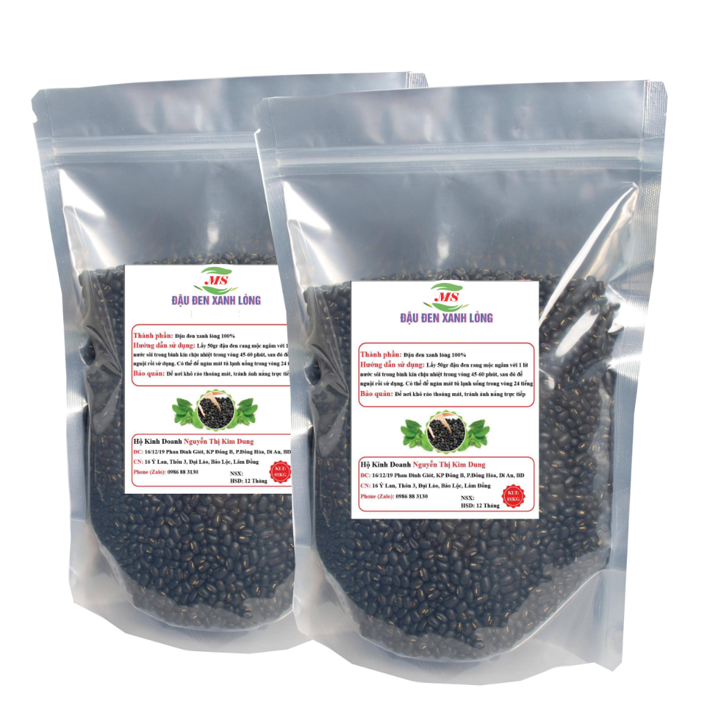 Đậu đen xanh lòng ,đỗ đen xanh lòng hữu cơ MS (1kg)