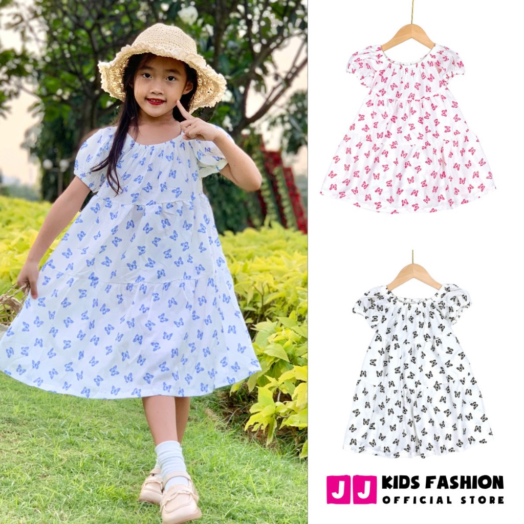Váy mùa hè cho bé JJ Kids, dáng Maxxi, chất liệu lụa mềm mại cho trẻ em full size [JJK_B32]