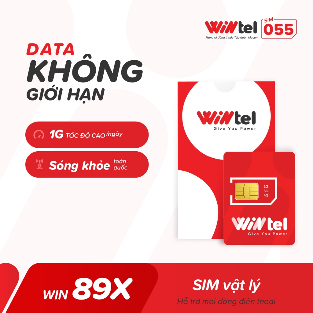 (Kích Hoạt Offline Tại Điểm) SiM 4G Wintel Win89X - Sim Data Không Giới ...