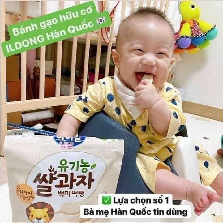 Bánh Gạo Ăn Dặm Hữu Cơ ILDONG HànQuốc AYIYUM 30g Cho Bé Từ 5 Tháng Tuổi Thơm Ngon Dễ Tan tibongstore
