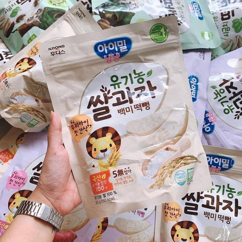 Bánh Gạo Ăn Dặm Hữu Cơ ILDONG HànQuốc AYIYUM 30g Cho Bé Từ 5 Tháng Tuổi Thơm Ngon Dễ Tan tibongstore