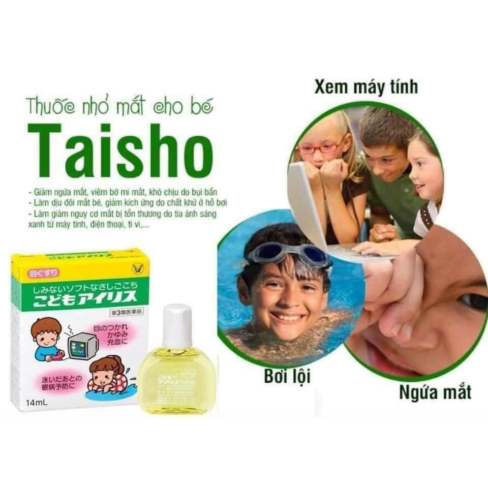 Nhỏ mắt cho bé hay xem tivi, điện thoại Taisho Nhật Bản