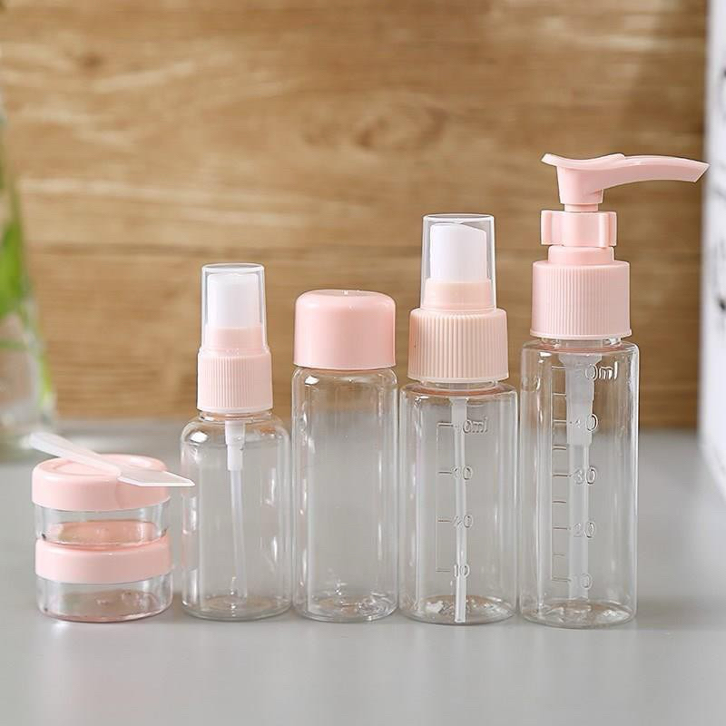 BỘ CHIẾT MỸ PHẨM 11 CHI TIẾT CHAI LỌ TUÝP DU LỊCH NHIỀU MÓN TRAVEL KIT - Chai Lọ Chiết Mỹ Phẩm- Dầu Gội- Sữa Tắm Du Lịch