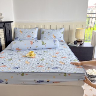 Bộ chăn ga gối trần bông chất liệu đũi Organic, set 5 món chăn ga đũi sợi tre New Vintage mềm mại thoáng mát