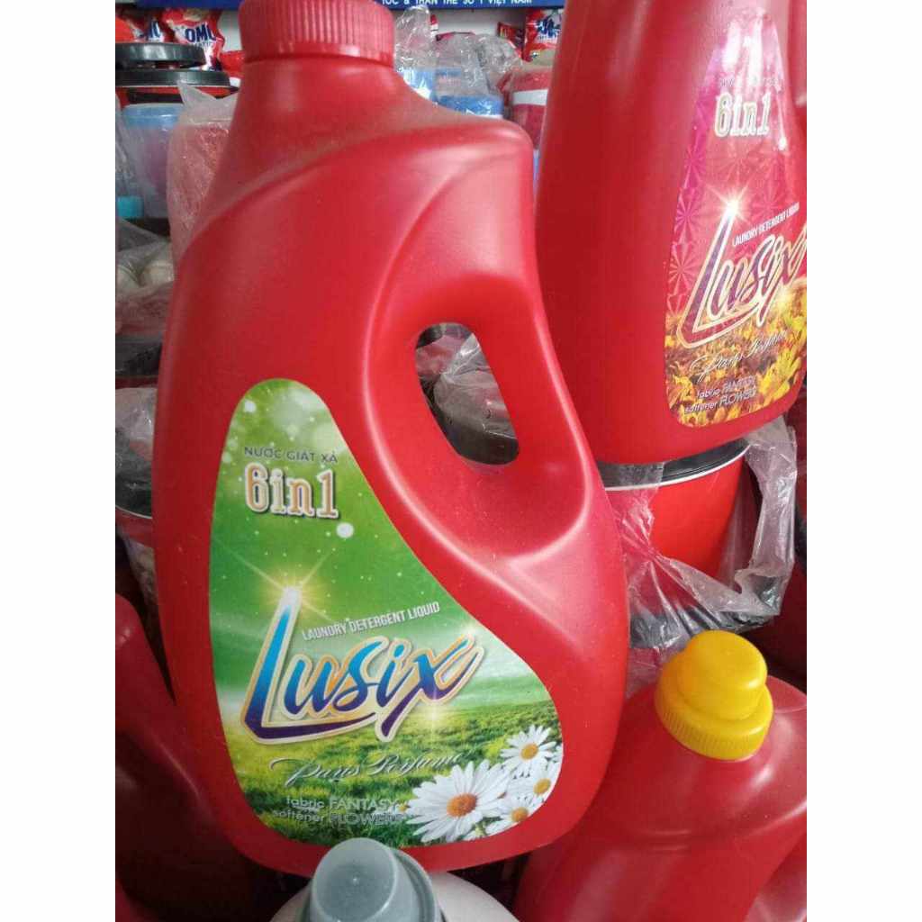 Nước giặt -nước giặt xả 6in 1 lusix hương nắng mai