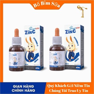Smartbibi ZinC Bổ Sung Kẽm Hữu Cơ Và Vitamin C Hỗ Trợ Tăng Đề Kháng Hộp 30ml Hàng Chính Hãng