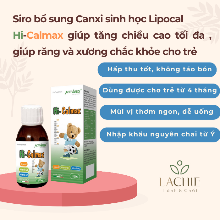 Bổ Sung Canxi Cho Trẻ Với Canxi Sinh Học Lipocal Hi-Calmax Giúp Tăng ...