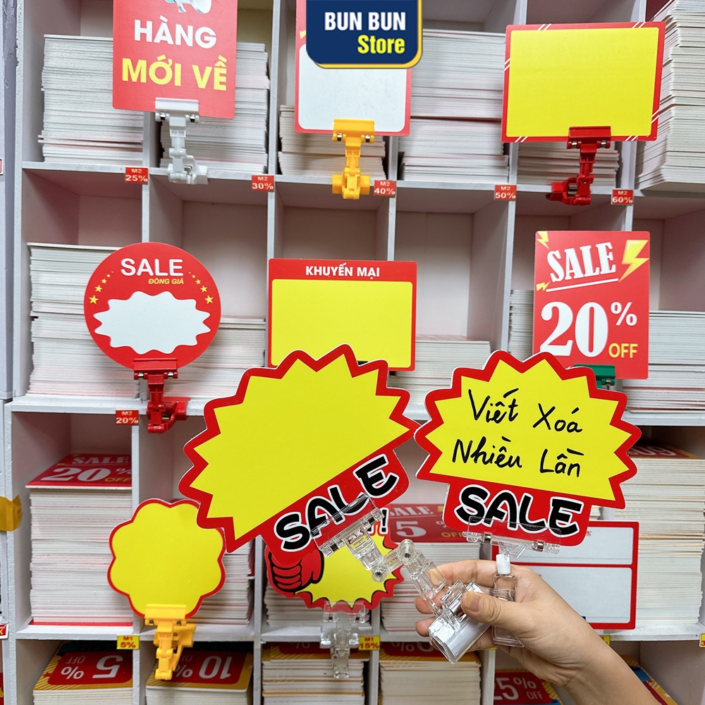 Kẹp wobbler quảng cáo, kẹp giá sale, kẹp nhựa bảng giá (Có Hóa Đơn GTGT)