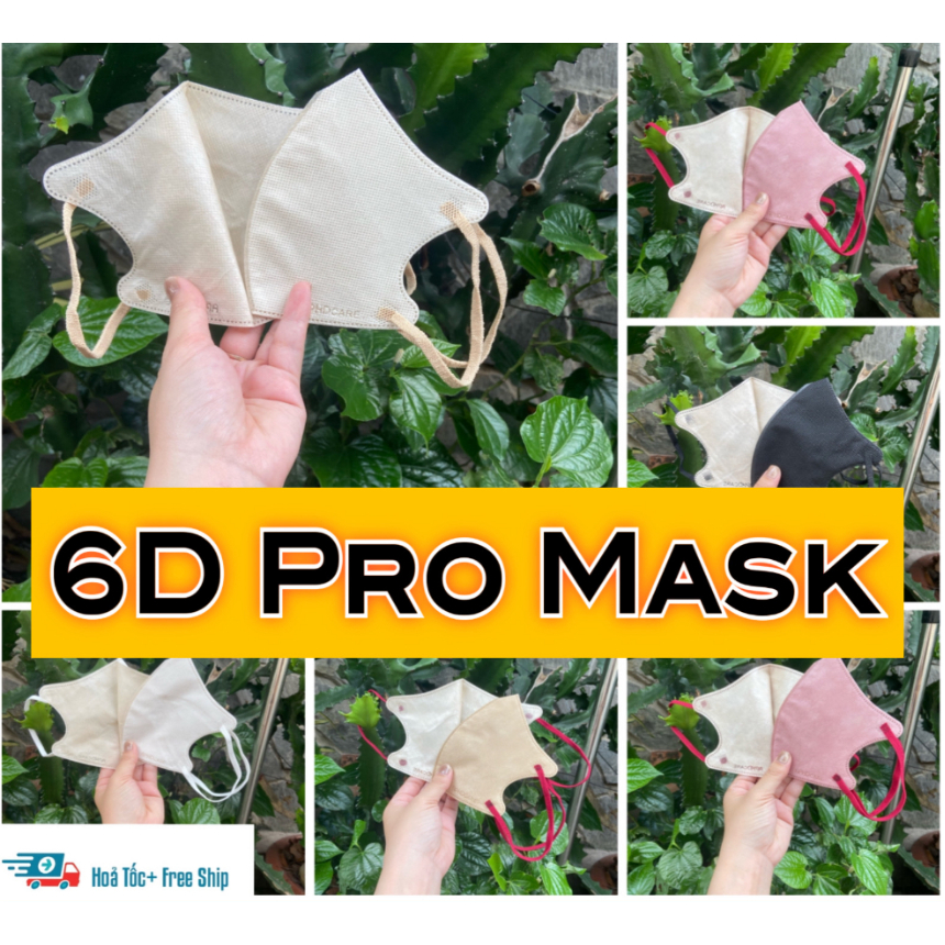 THÙNG 100 CHIẾC KHẨU TRANG 𝟔𝐃 PROMASK quai thun mềm không đau tai