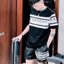 Bộ Đồ Nam Cộc Tay Mặc Hè In GIVENCHI Phối Hai Màu Đen Trắng - Bộ Thể Thao Cho Các Boy Phố Mặc Đi Chơi Đi Biển Hottrend
