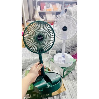 Quạt tích điện top gia  Có Thể Điều Chỉnh Độ Cao , 3 Tốc Độ Gió, Cổng Sạc USB Xoay 180 Độ