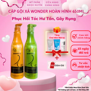 Dầu Gội Xả Collagen Wonder 650ml Hoàn Hình Phục Hồi Tóc Hư Tổn, Tóc Gãy Nát Do Uốn Nhuộm CHÍNH HÃNG
