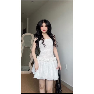 Plumm Dress - Đầm bí cúp ngực hoa thêu