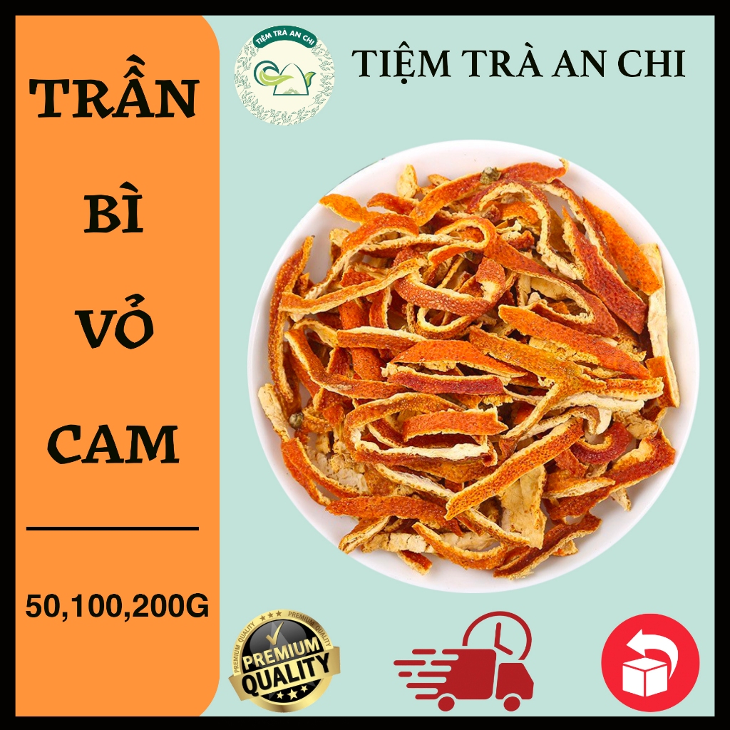 100g Trần bì Vỏ cam Vỏ quýt sấy khô sạch đẹp giúp giảm ho, đầy bụng