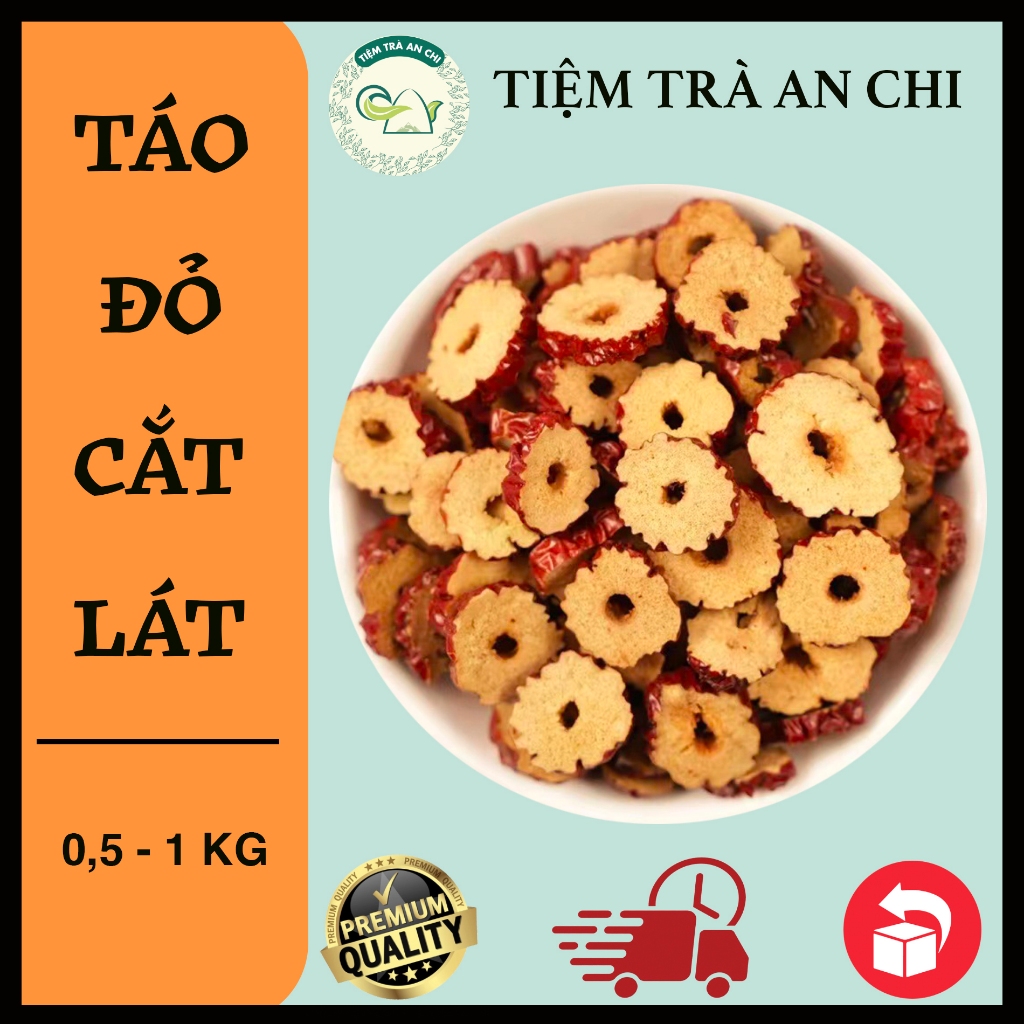 500g Táo đỏ Cắt lát Thái lát sấy khô giòn rụm, ngọt ngon làm trà giúp bổ máu, đẹp da