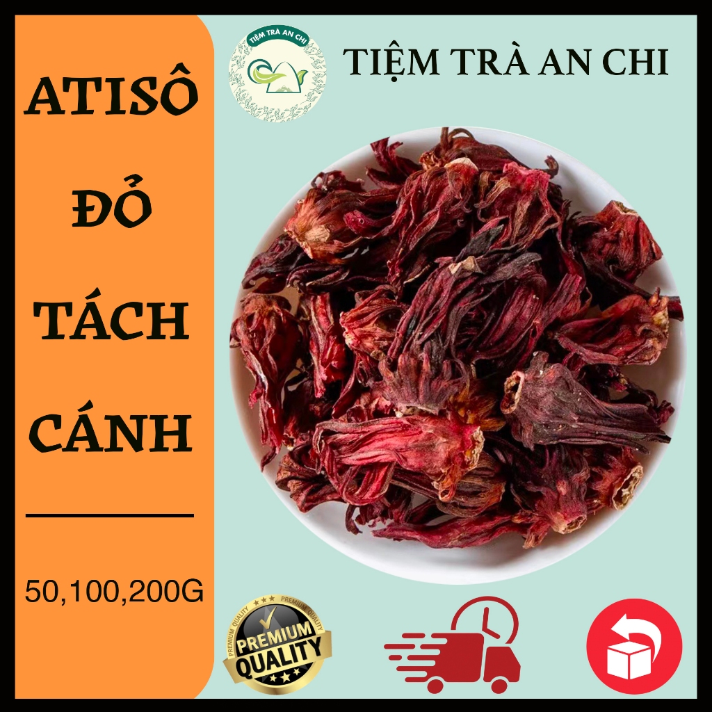 100g Trà Hoa atiso đỏ, bụp giấm nguyên bông hoặc tách cánh giúp detox, thanh nhiệt, giảm nóng trong