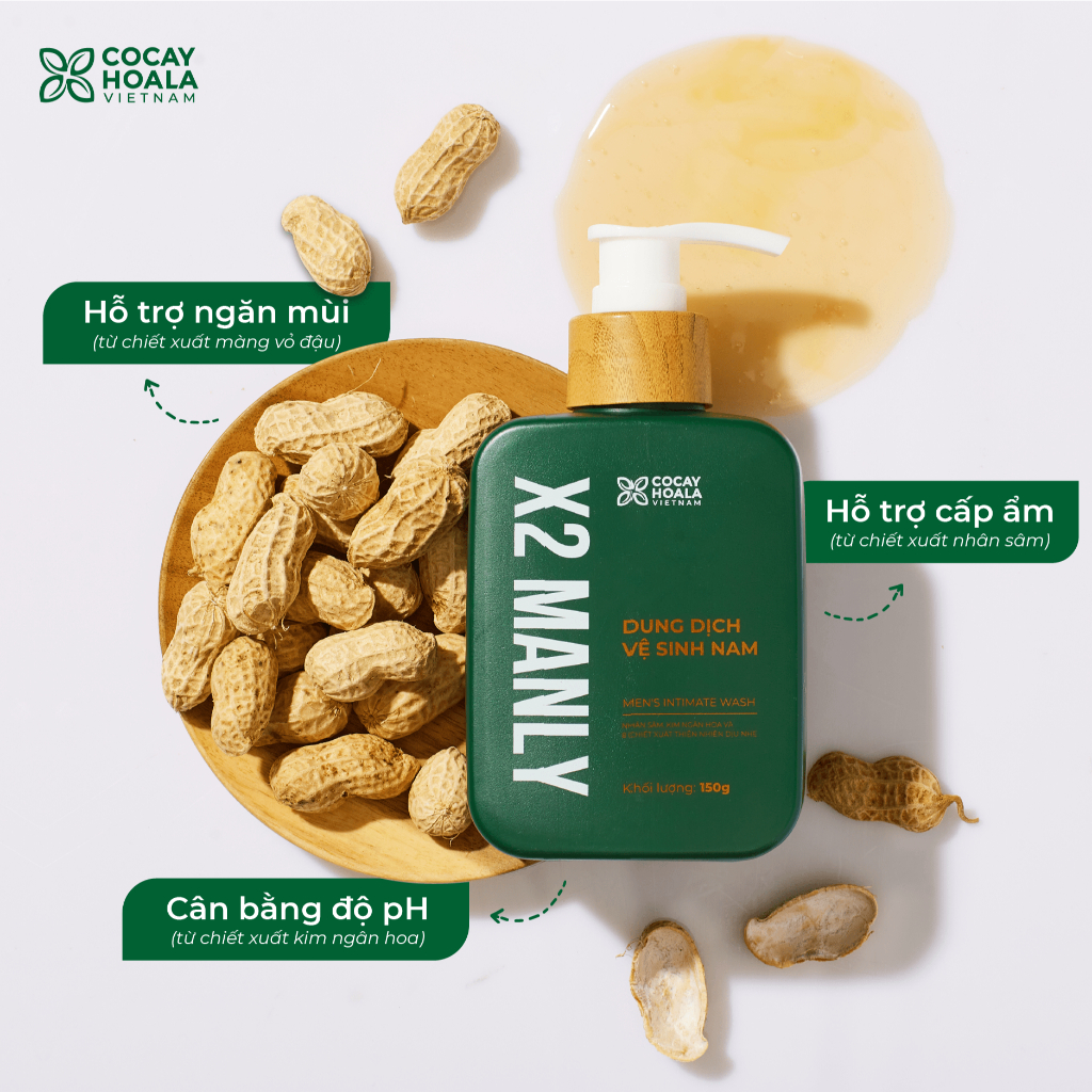 Ảnh Dung Dịch Vệ Sinh Nam Cỏ Cây Hoa Lá X2 Manly - Làm Sạch Vùng Kín Nhẹ Nhàng 150g 3