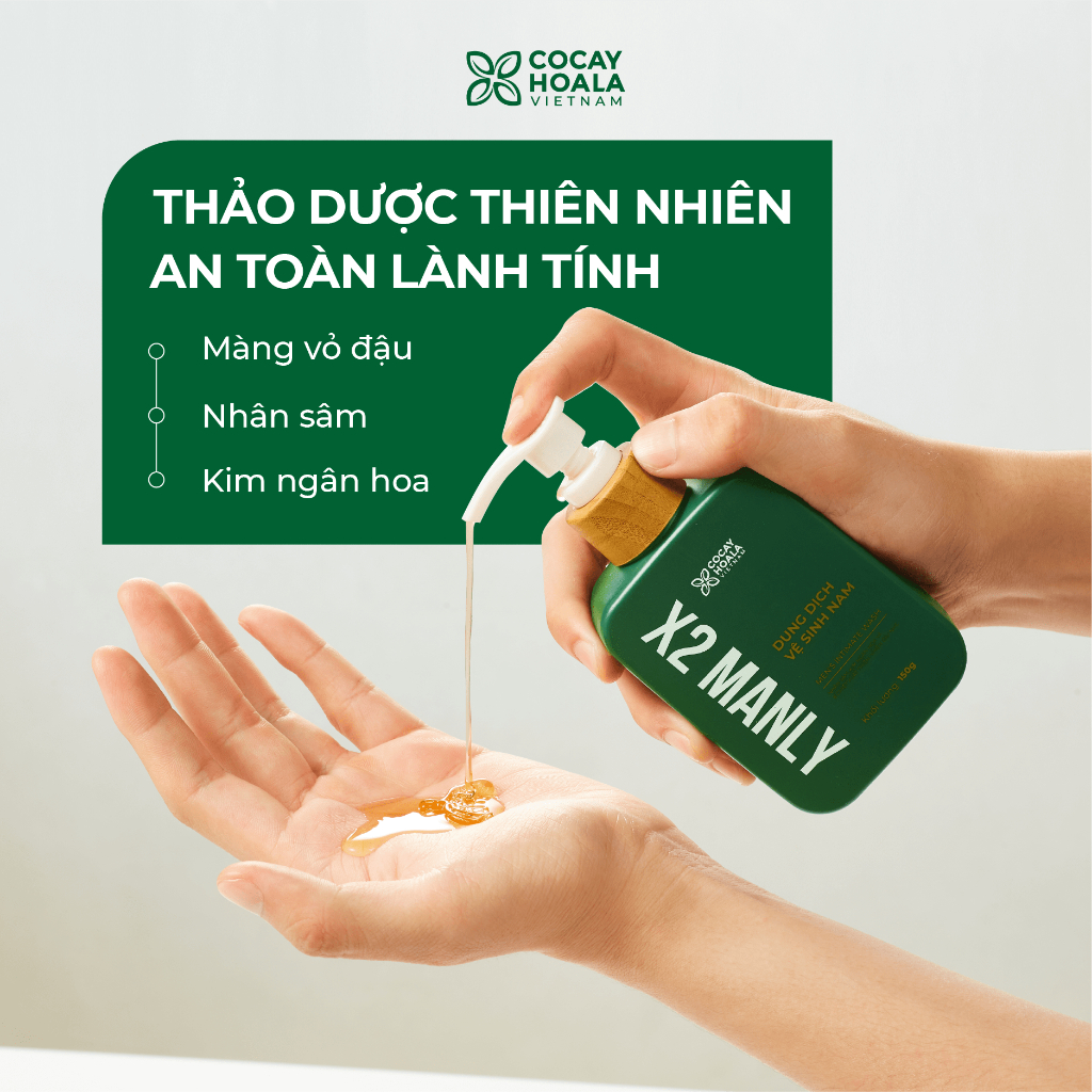 Ảnh Dung Dịch Vệ Sinh Nam Cỏ Cây Hoa Lá X2 Manly - Làm Sạch Vùng Kín Nhẹ Nhàng 150g 4