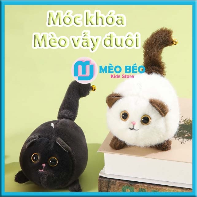Móc khóa mèo bông xoay đuôi, Đồ chơi độc lạ, Móc khóa cute - Mèo Béo ...