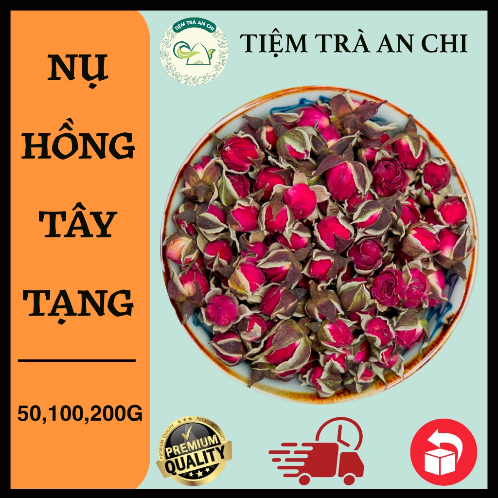 100g Trà Nụ hoa hồng Tây Tạng sấy khô, đỏ, đẹp, không vụn giúp an thần, đẹp da, chống lão hóa